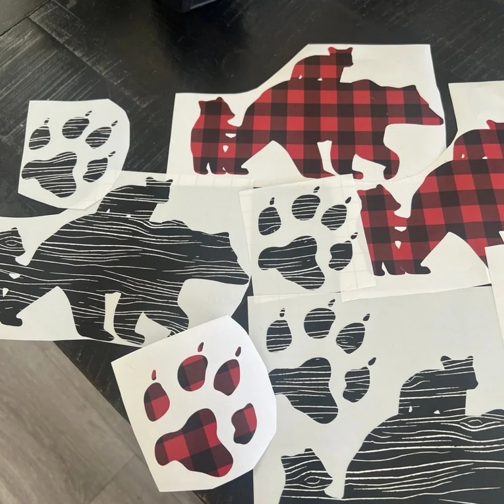 Bear Tree Forest Removable Vinyl Sticker Lot